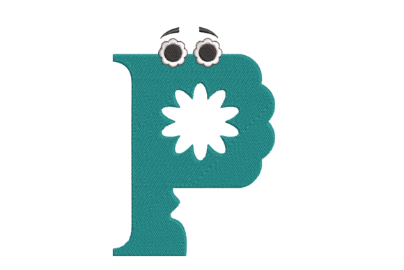Alphabet Letter P Embroidery Design