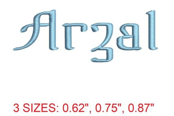 Arzal Embroidery Font