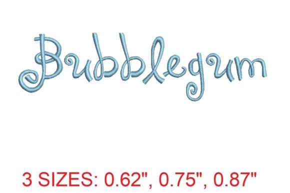 Bubblegum Embroidery Font