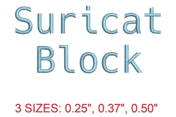 Suricat Block Embroidery Font