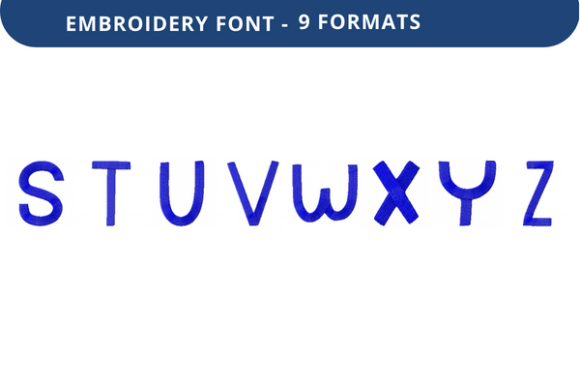 Taffy Luck Font S to Z: A Festive, Hand-Drawn Embroidery Font for Holiday Magic